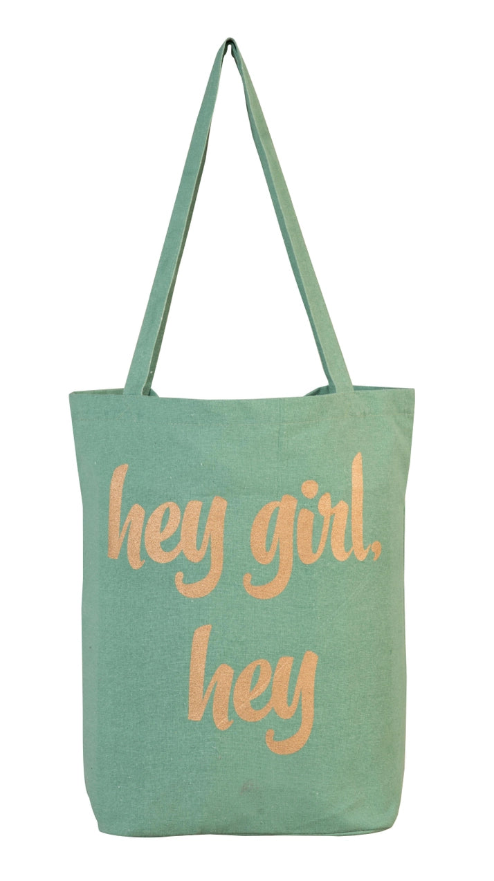 Green Hey Girl Hey Tote