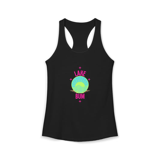 "Lake Bum" Women's Ideal Racerback Tank