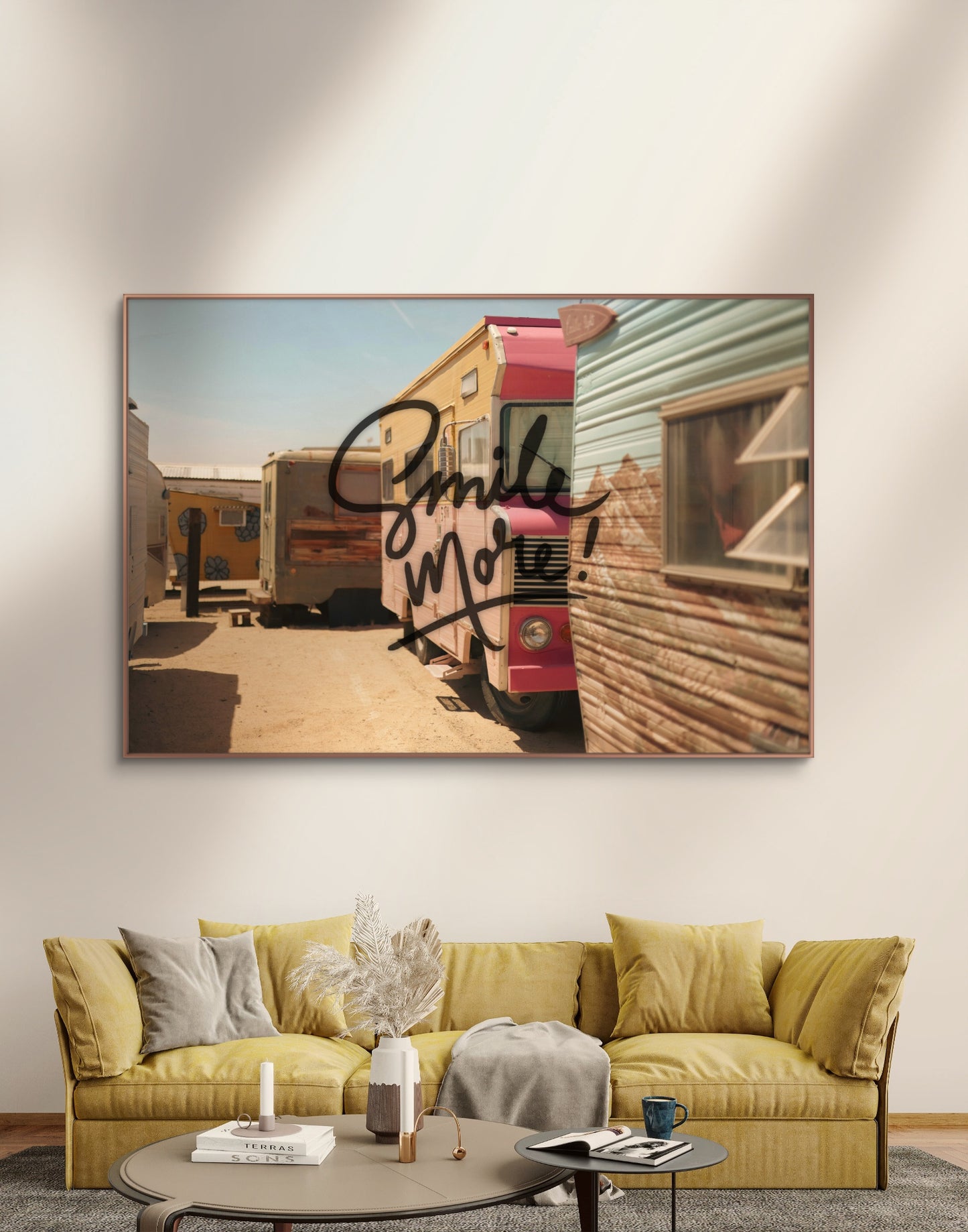 "Smile More" Art Print: Modern Wall Decor (Digital Download)