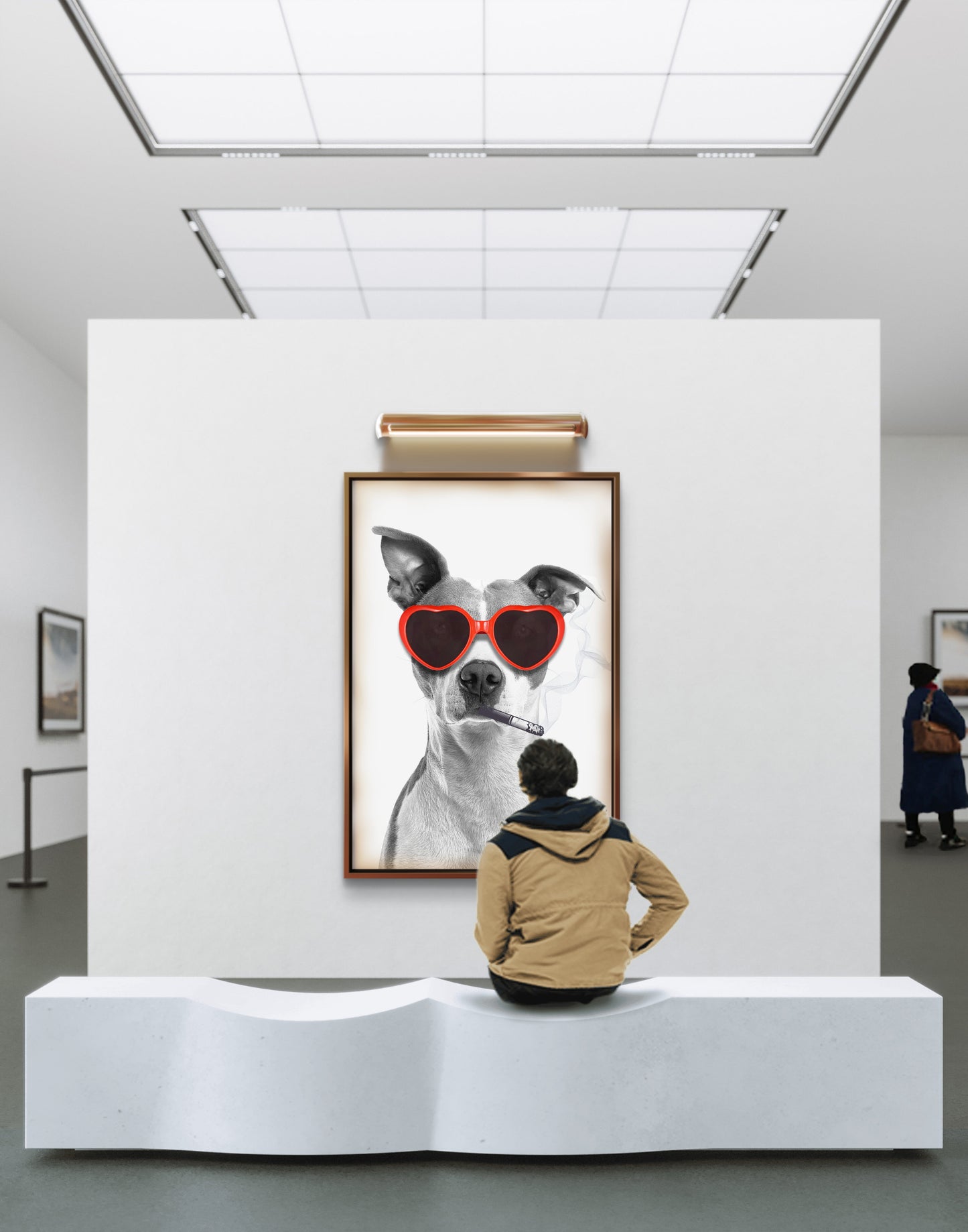 "That's Dog Smoke" Art Print: Modern Wall Decor Dog (Digital Download)