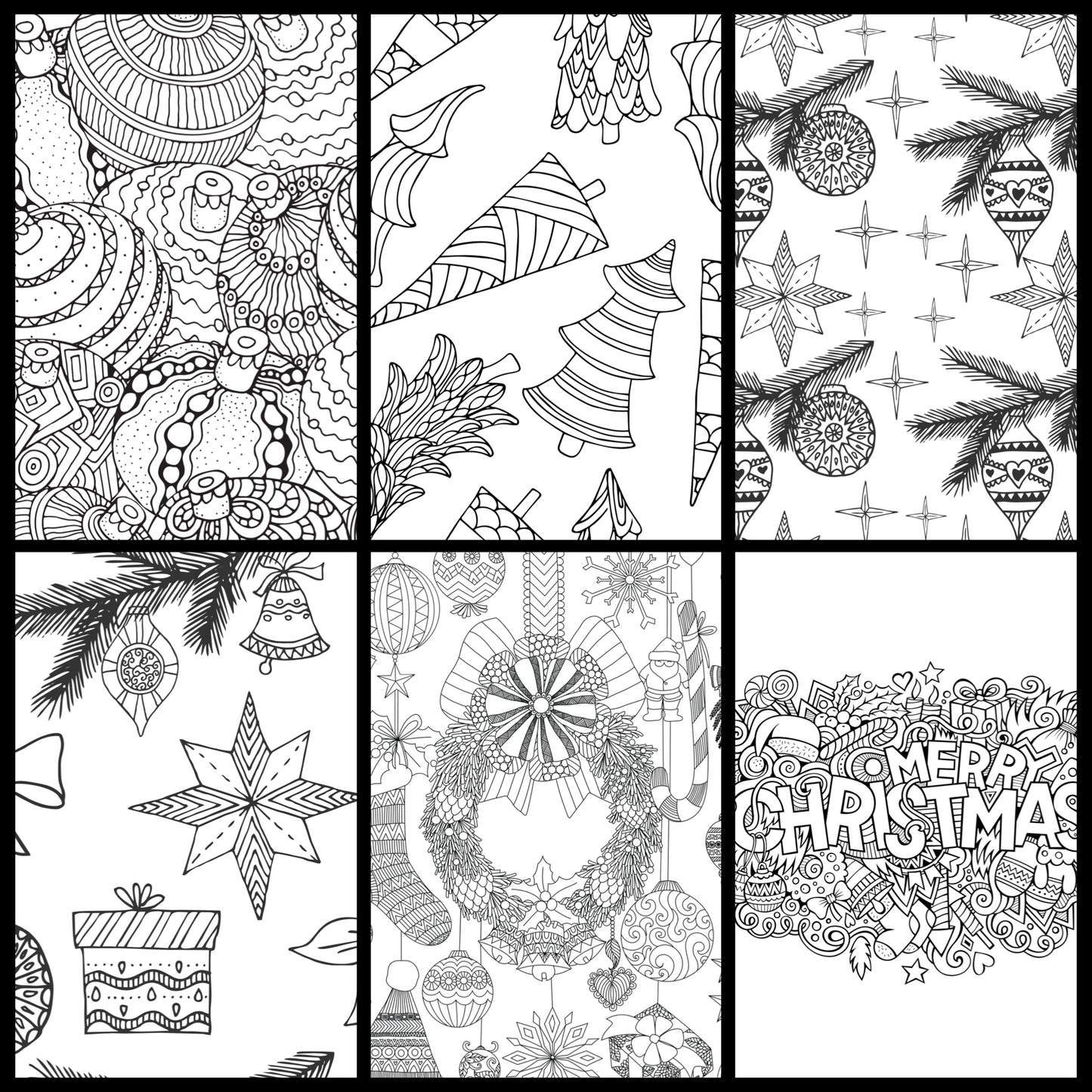 ✨ Christmas Coloring Book Bundle – 5 Digital Downloadable Coloring Books ✨