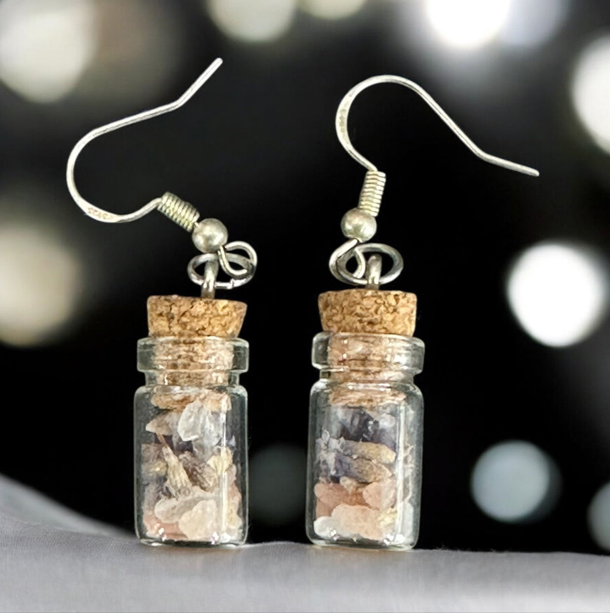 “Earth Whisper” Crystal Jar Earrings