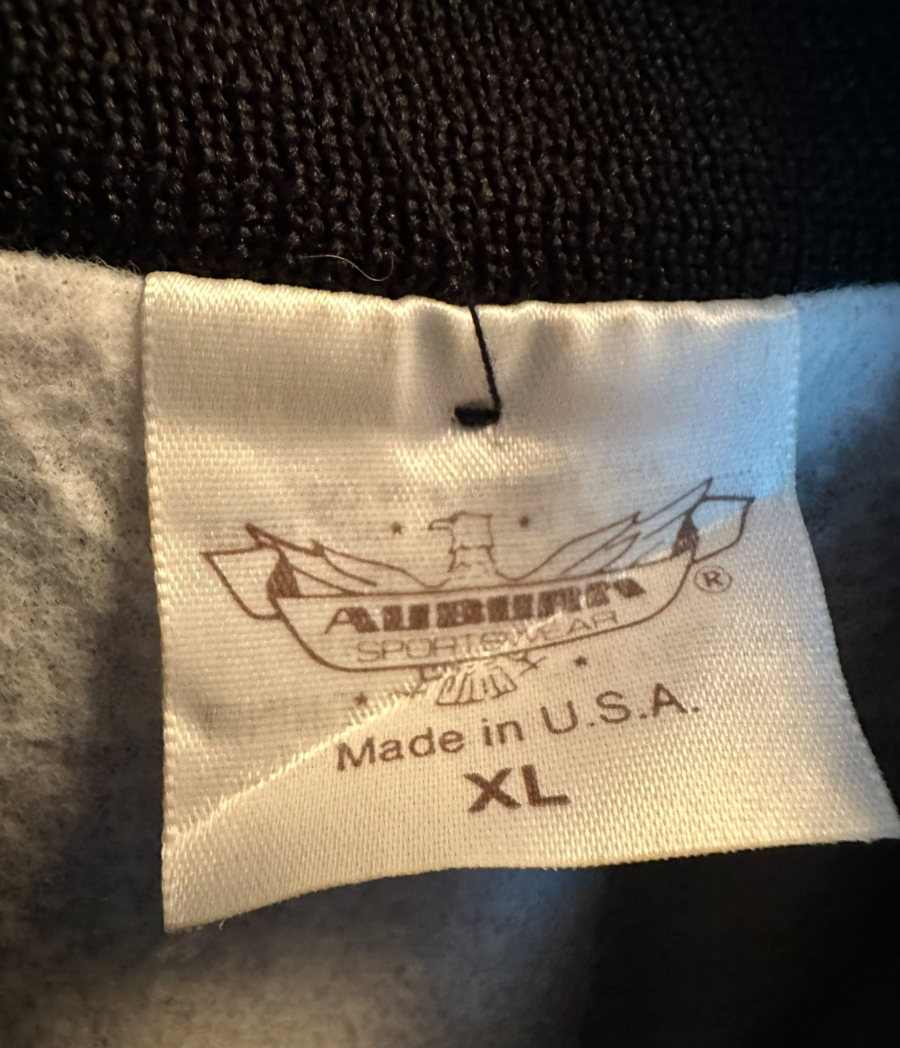 Vintage 1980s Auburn Sportswear Black Satin Coach Jacket (Made in USA) – XL