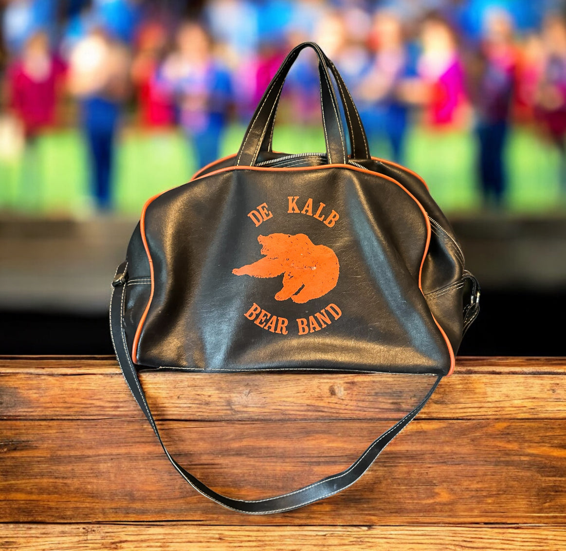 Vintage De Kalb Bear Band Duffel Bag – Black & Orange