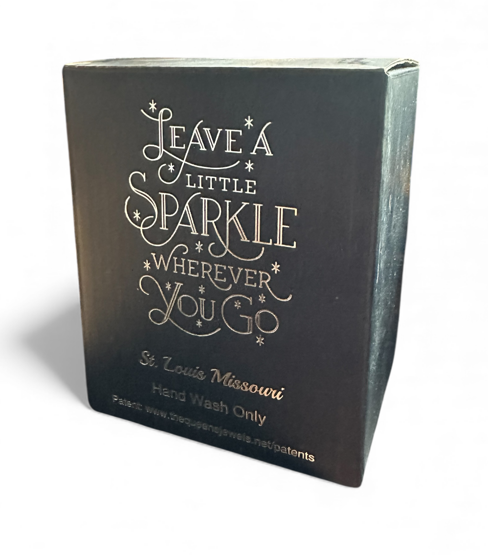 Queen Bee Jeweled Stemless Glass