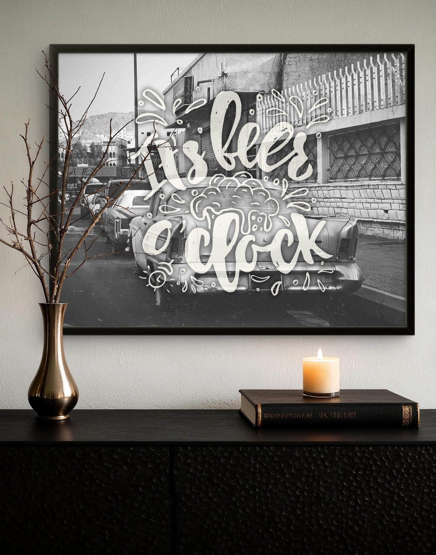 "It's Beer O' Clock" Art Print: Modern Wall Decor (Digital Download)