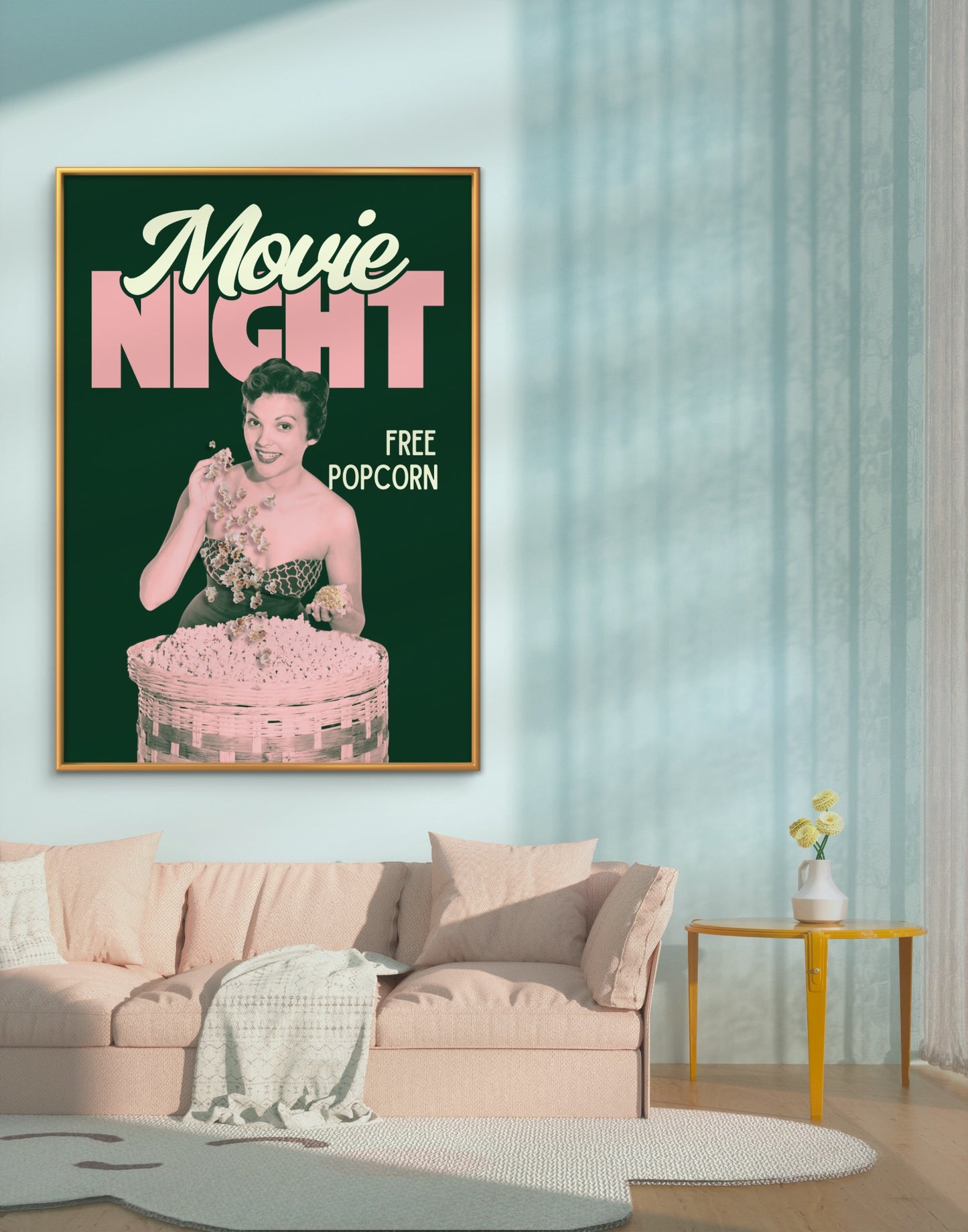 "Movie Night" Art Print: Modern Wall Decor (Digital Download)