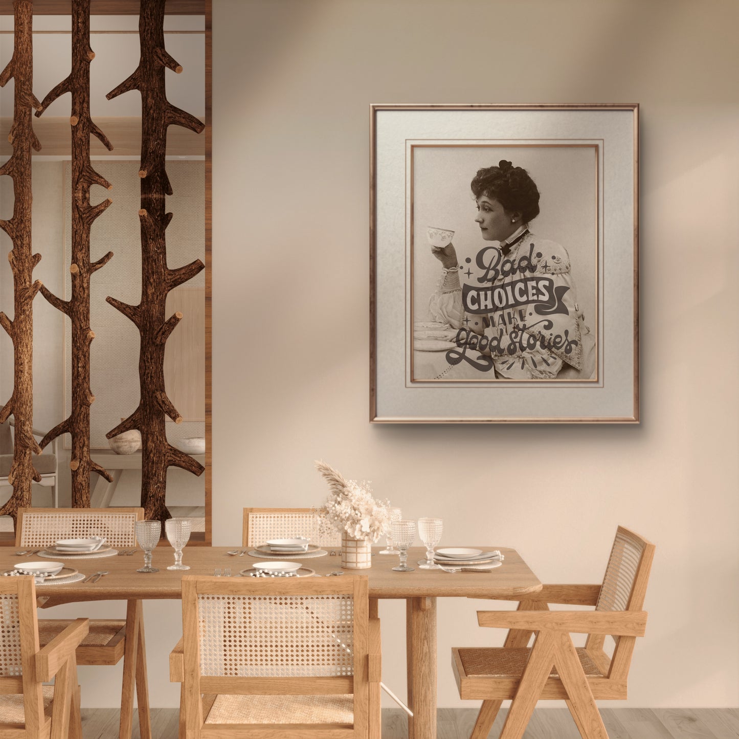 "Bad Choices Make Good Stories" Art Print: Modern Wall Decor (Digital Download)