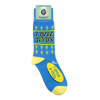 I Love Jesus (But I Drink a Little) Socks
