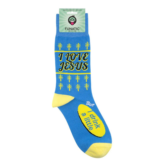 I Love Jesus (But I Drink a Little) Socks