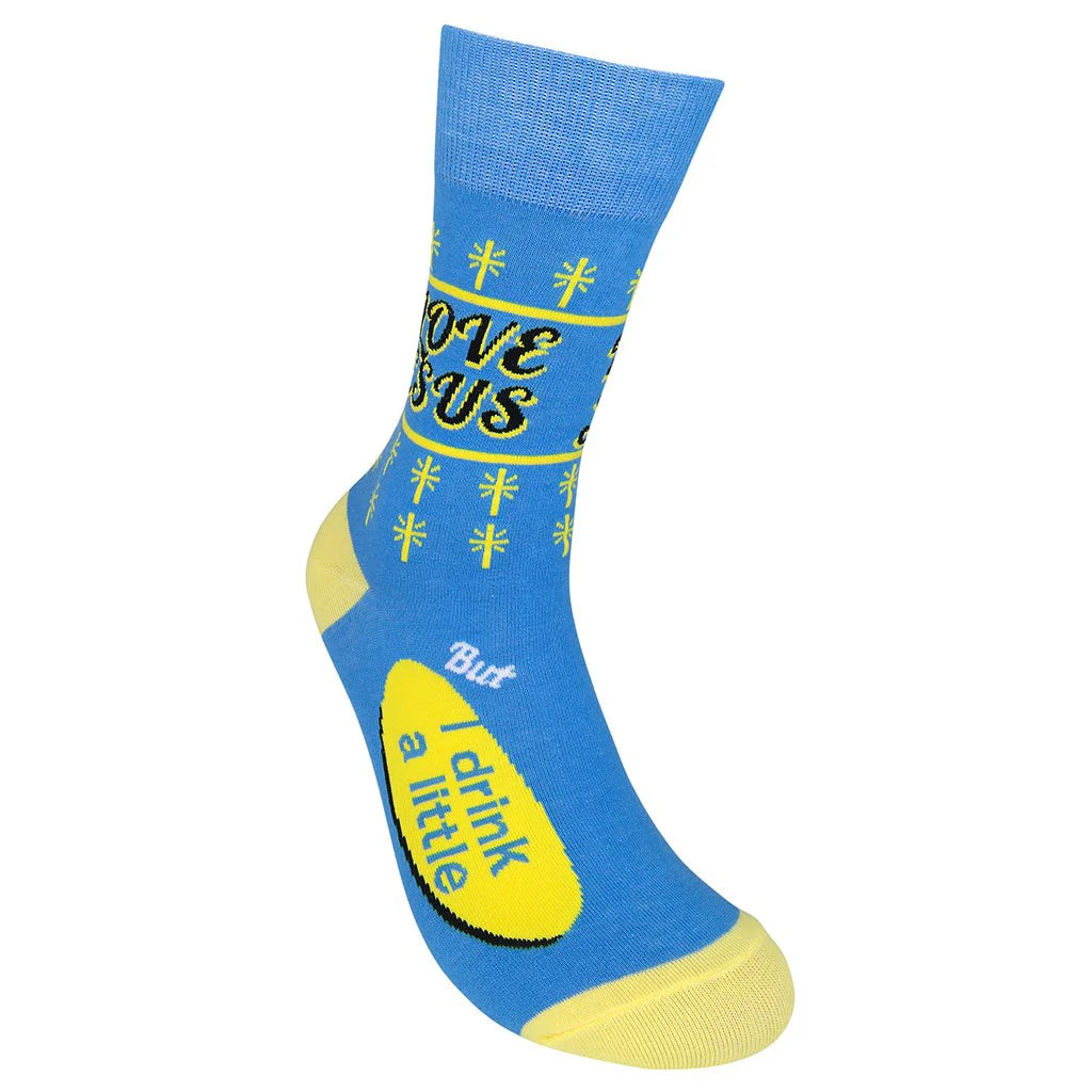 I Love Jesus (But I Drink a Little) Socks