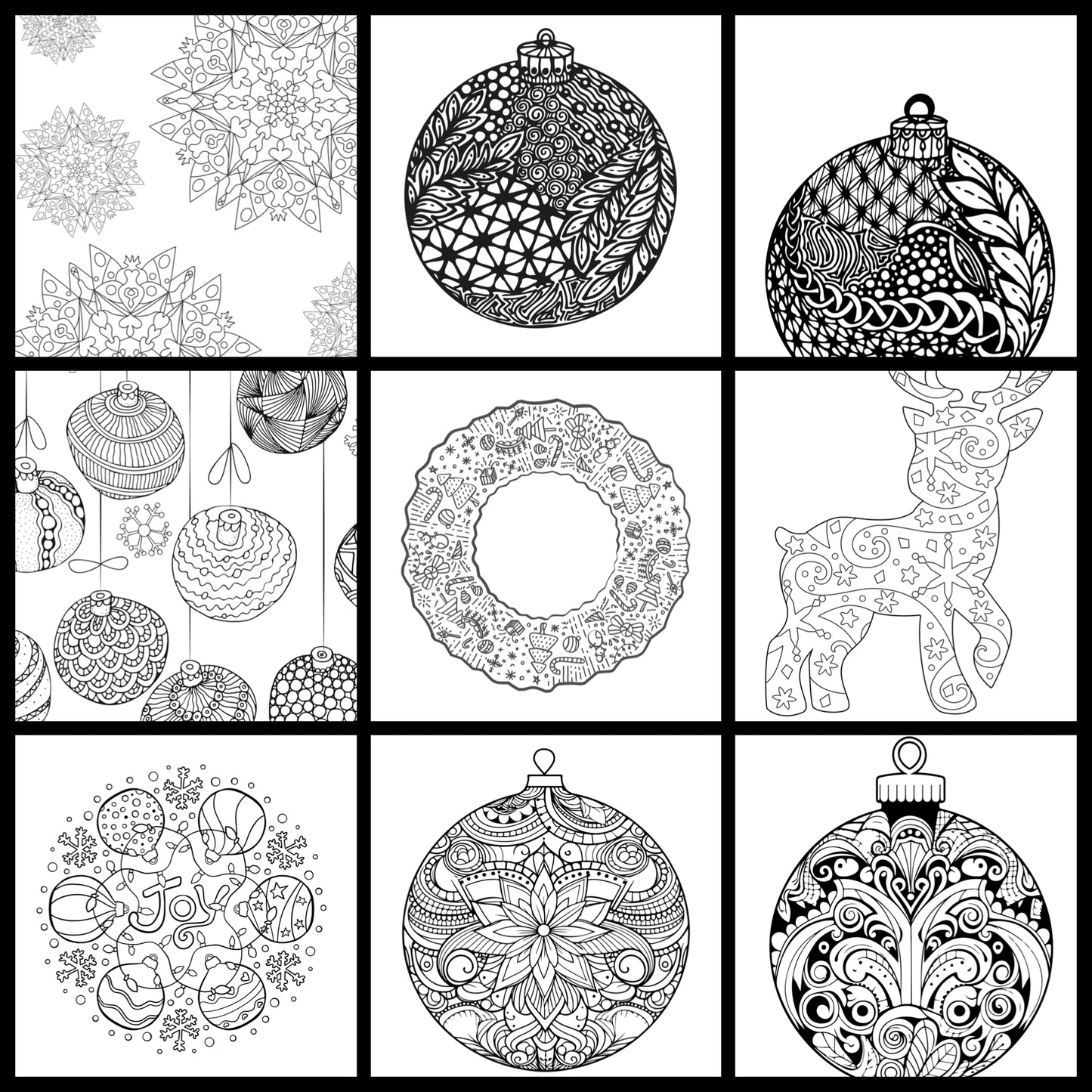 ✨ Christmas Coloring Book Bundle – 5 Digital Downloadable Coloring Books ✨