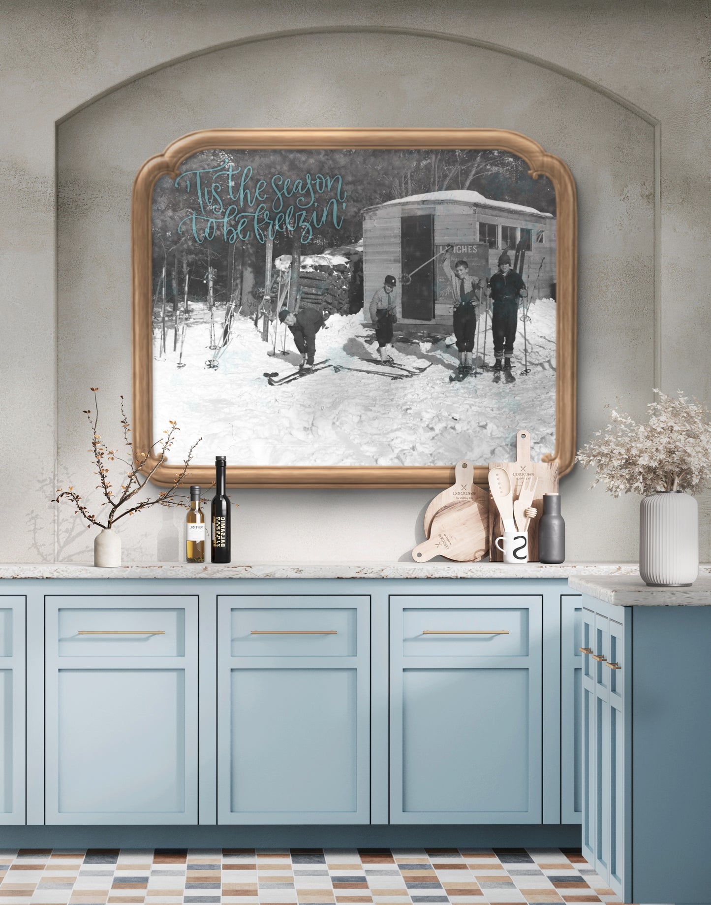 "Tis the Season to be Freezin" Art Print: Modern Wall Decor  (Digital Download)