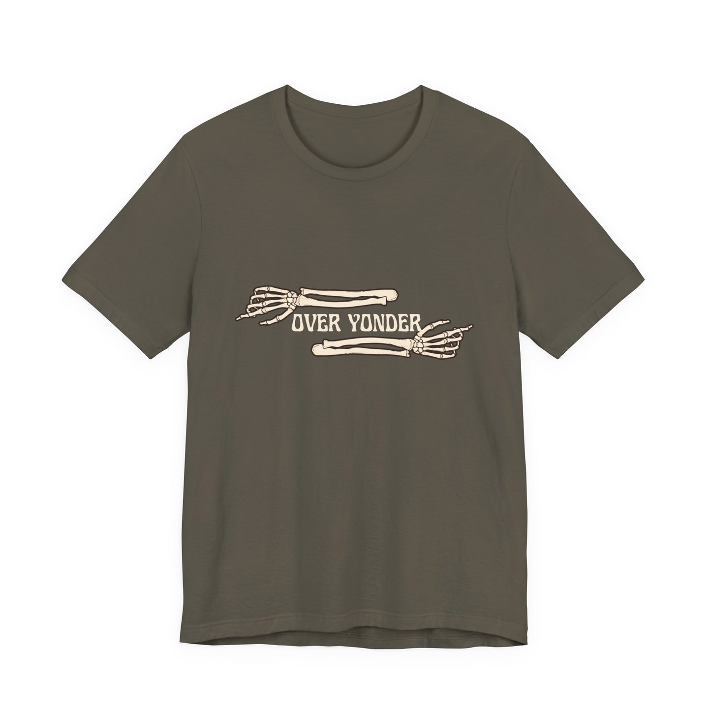Over Yonder Tee — Vintage Skeleton Arms Graphic T-Shirt