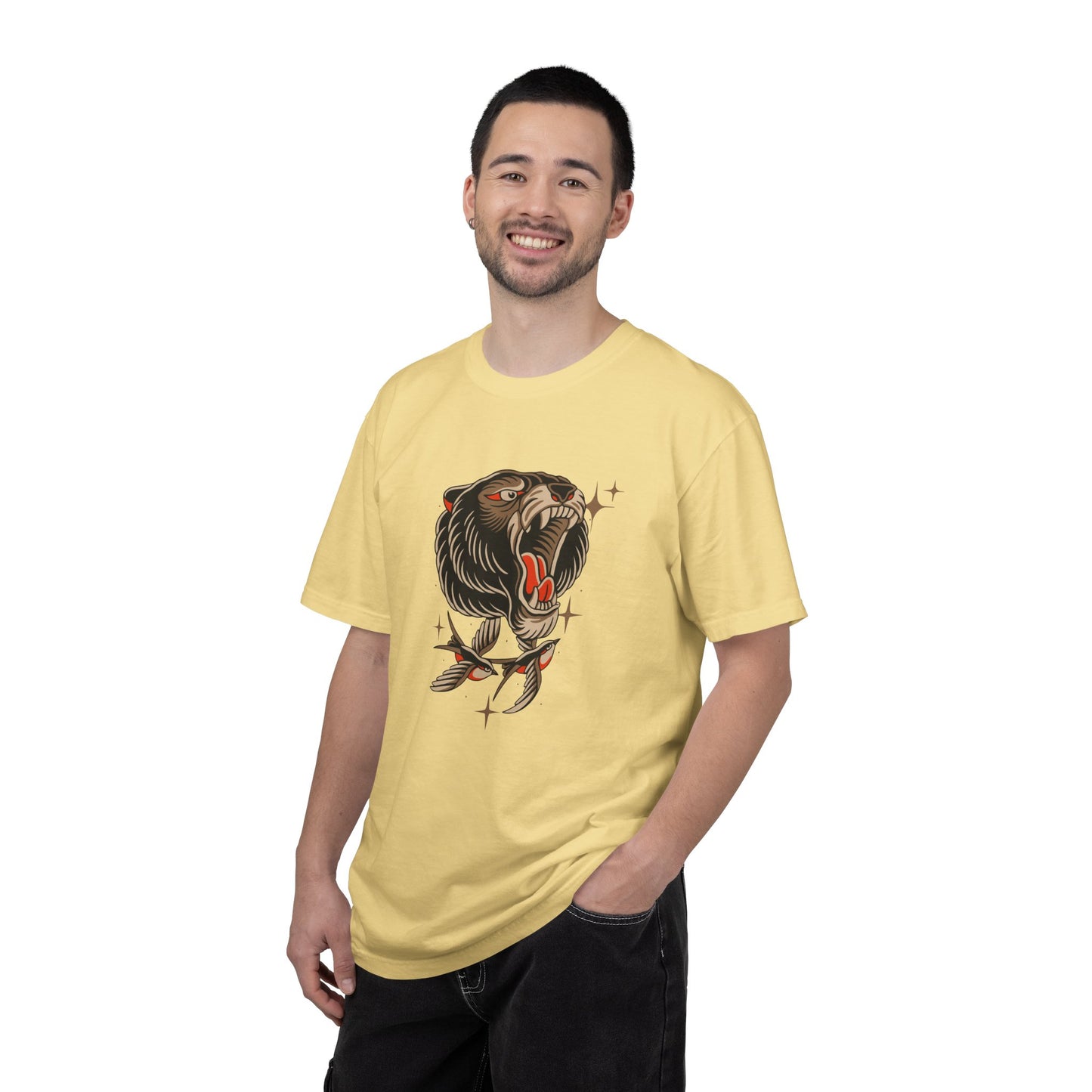 Roaring Bear Tattoo Tee — Unisex Graphic Animal T-Shirt