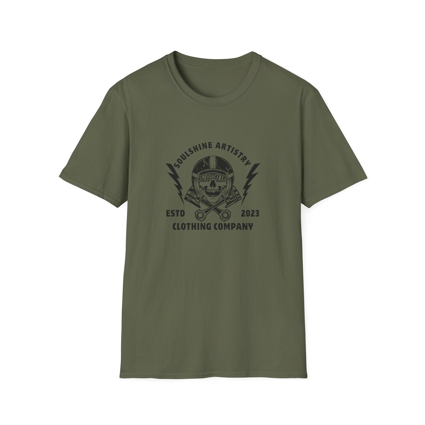 Skull & Lightning Logo T-Shirt — Soulshine Artistry Clothing Co. (ESTD 2023)