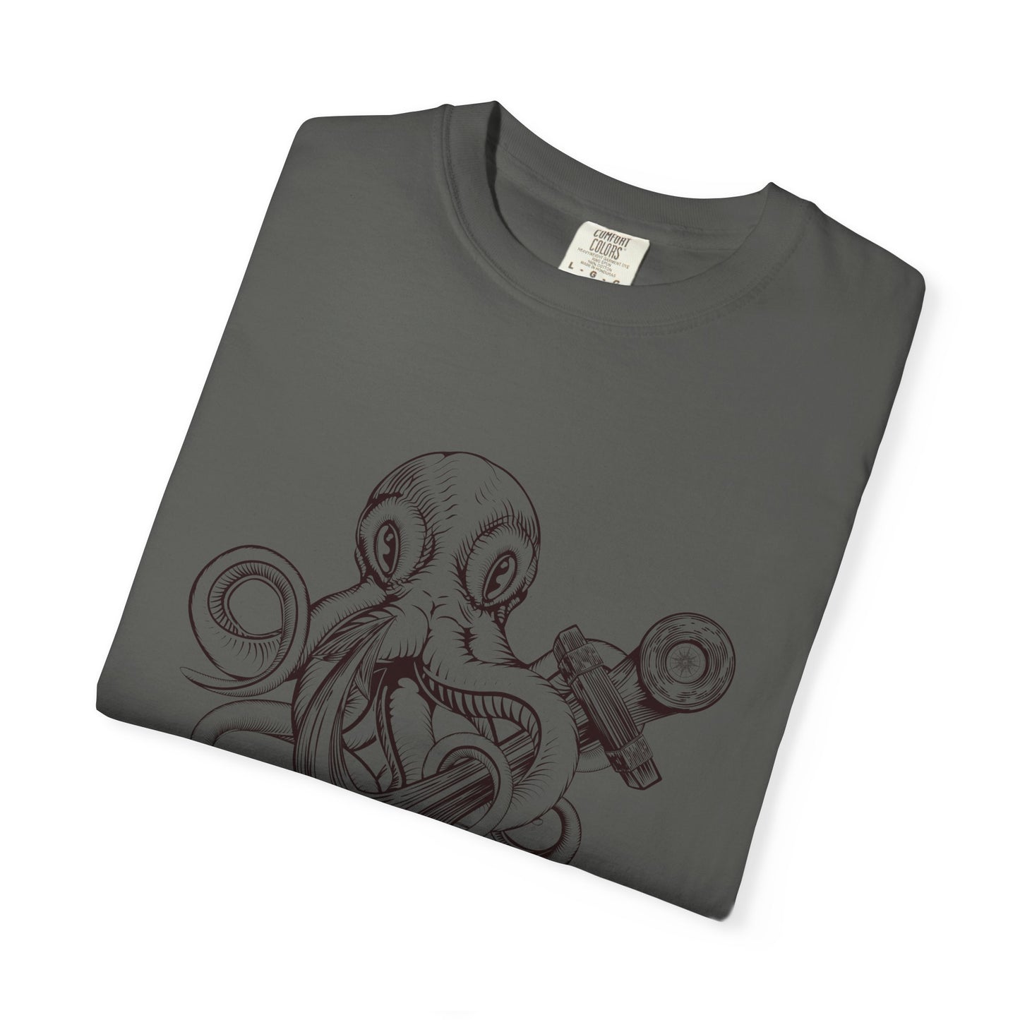 Octopus Anchor T-Shirt — Unisex Nautical Vintage Ink Illustration