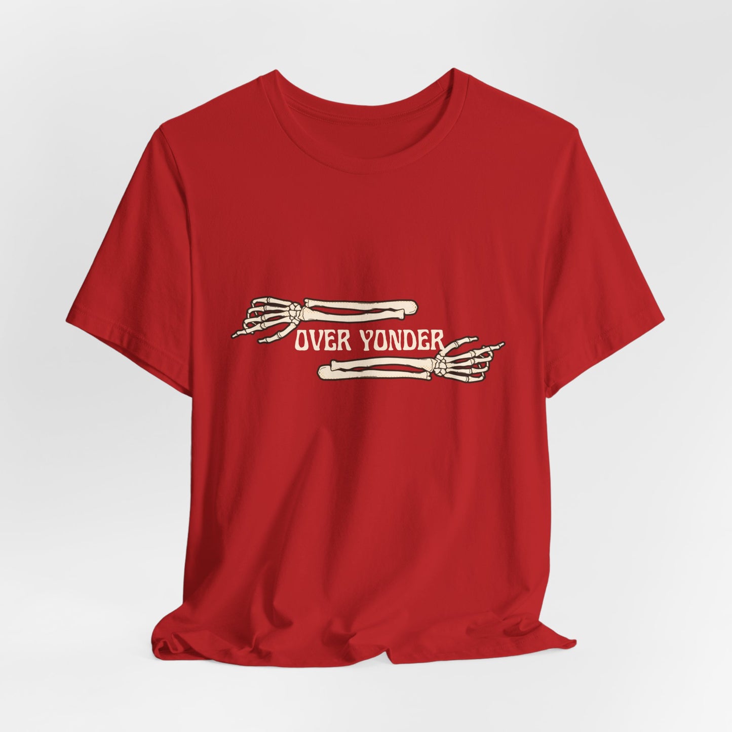 Over Yonder Tee — Vintage Skeleton Arms Graphic T-Shirt