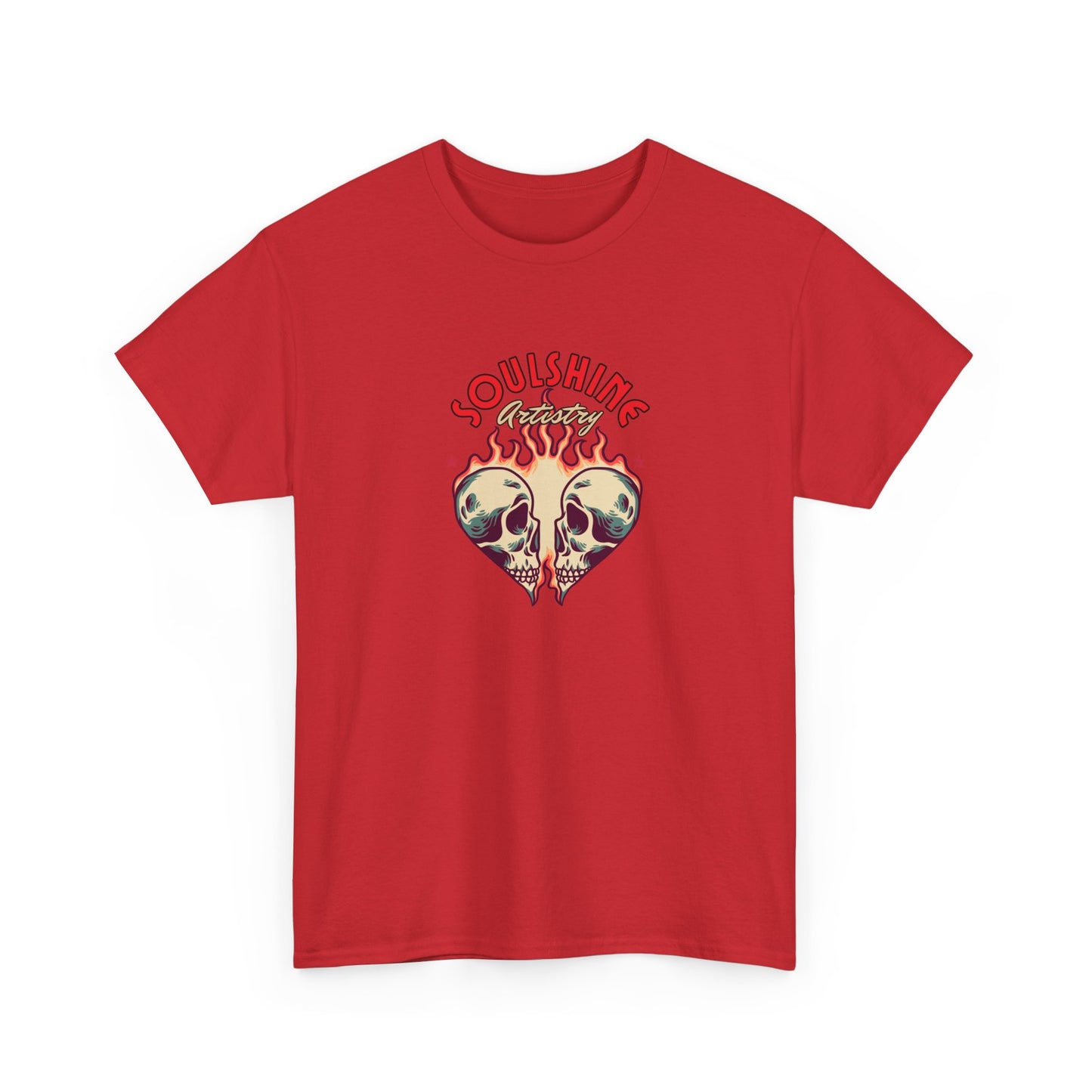 Soulshine Heart Graphic Tee — Vintage Skull Heart Healing Shirt