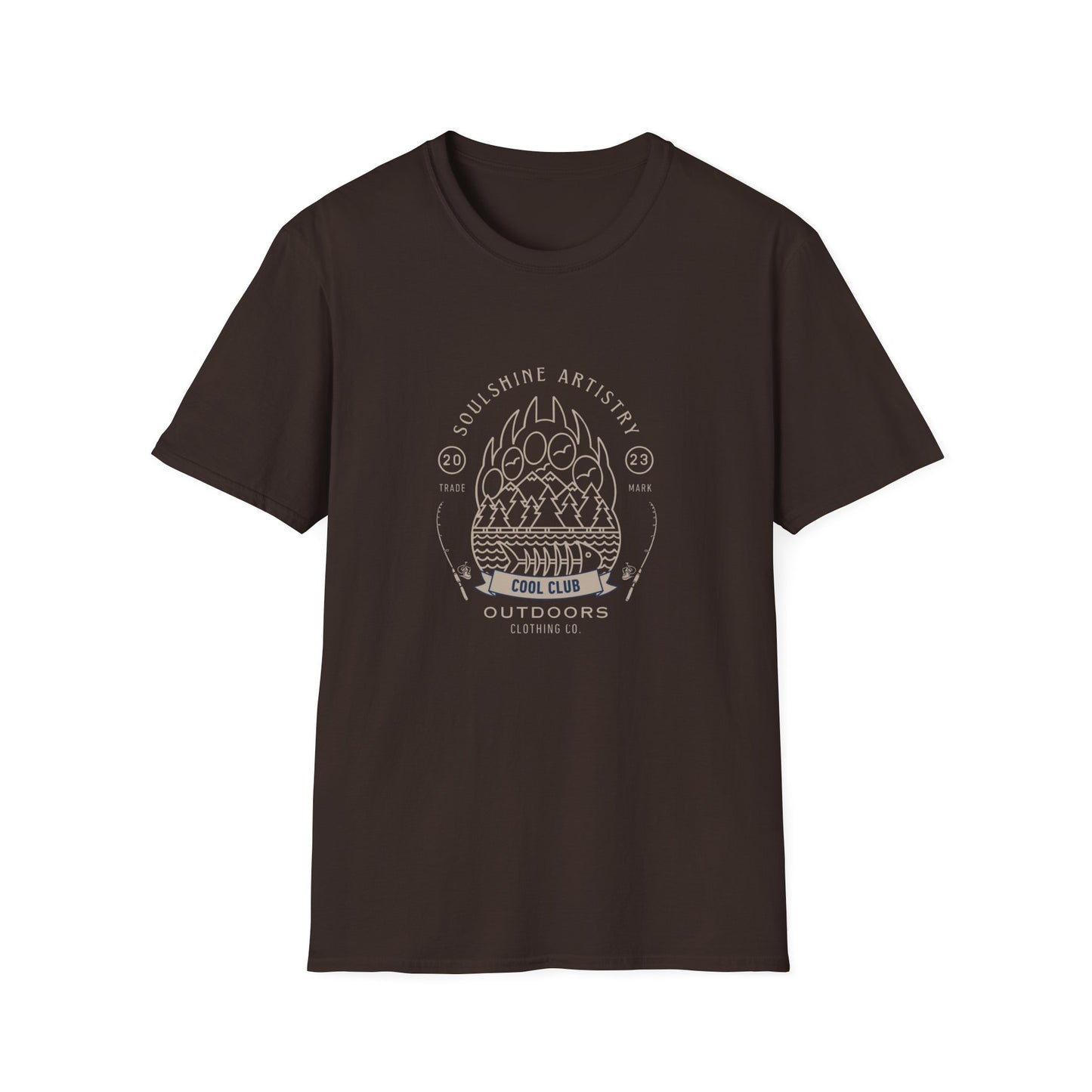Outdoors Campfire Graphic T-Shirt — 'Soulshine Artistry' Vintage Adventure Tee
