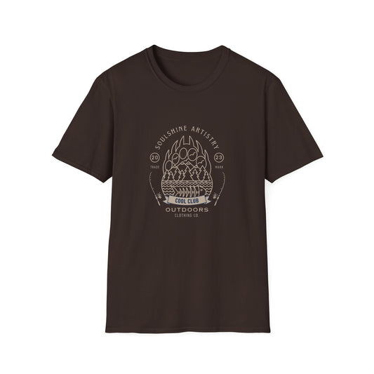 Outdoors Campfire Graphic T-Shirt — 'Soulshine Artistry' Vintage Adventure Tee