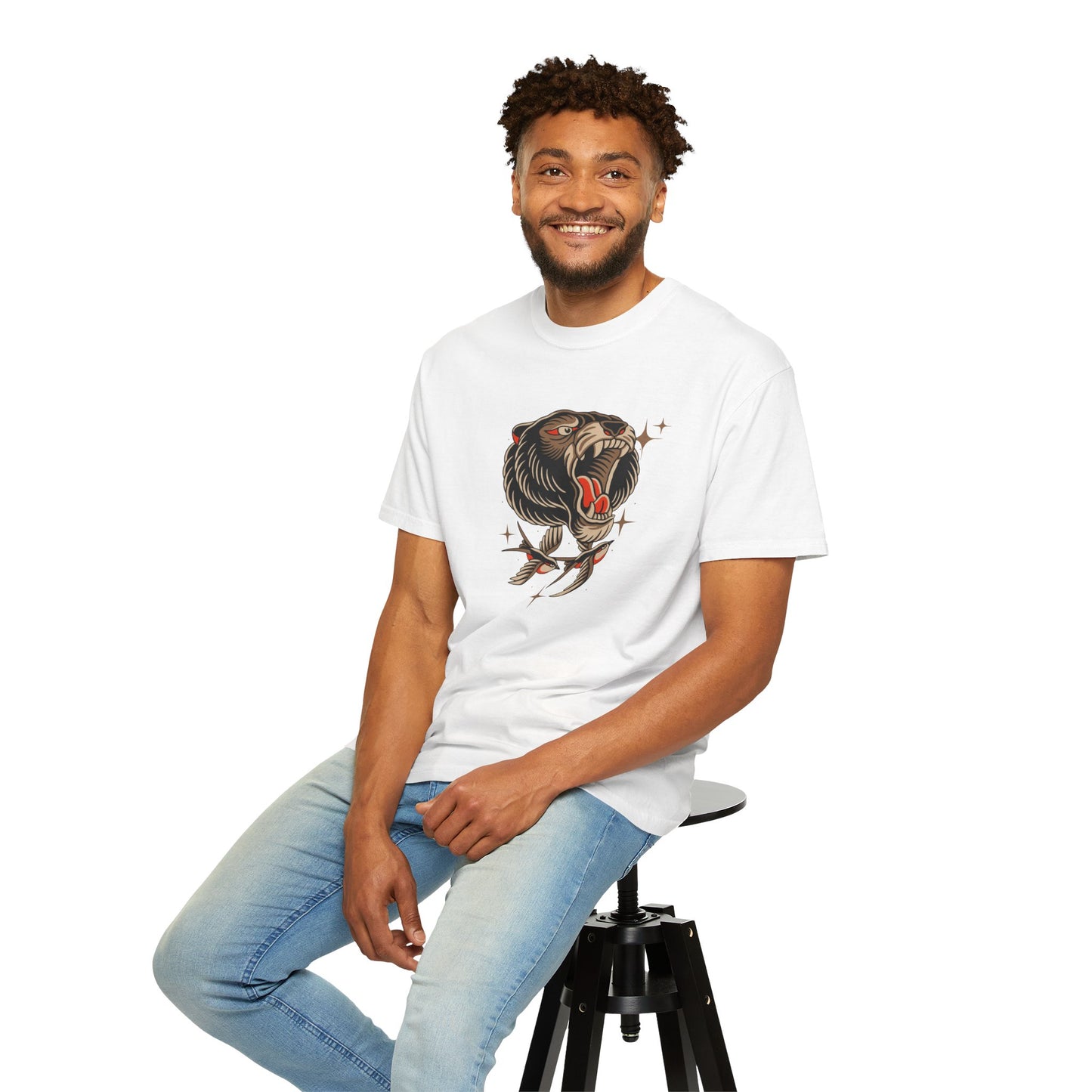 Roaring Bear Tattoo Tee — Unisex Graphic Animal T-Shirt