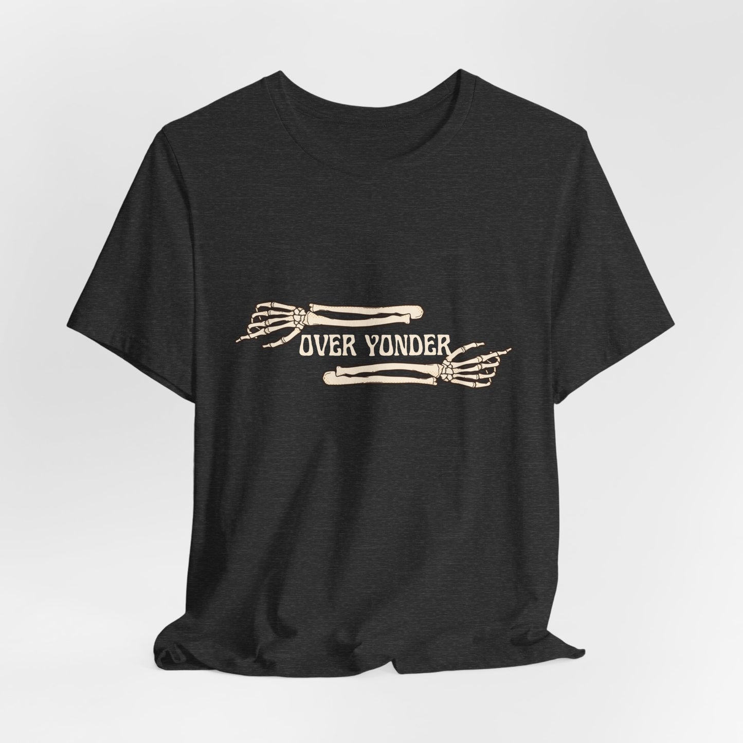 Over Yonder Tee — Vintage Skeleton Arms Graphic T-Shirt