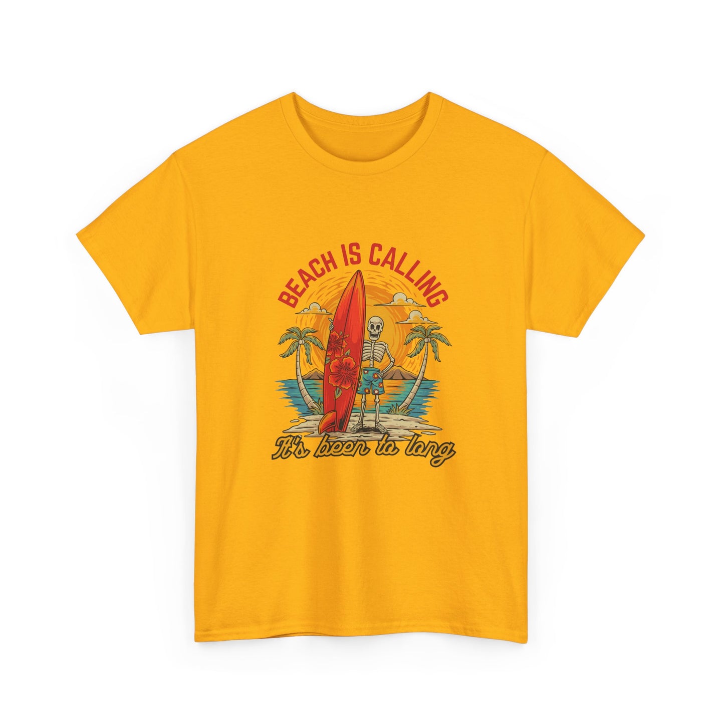 Beach Is Calling T-Shirt – Vintage Surf Skull Graphic Tee