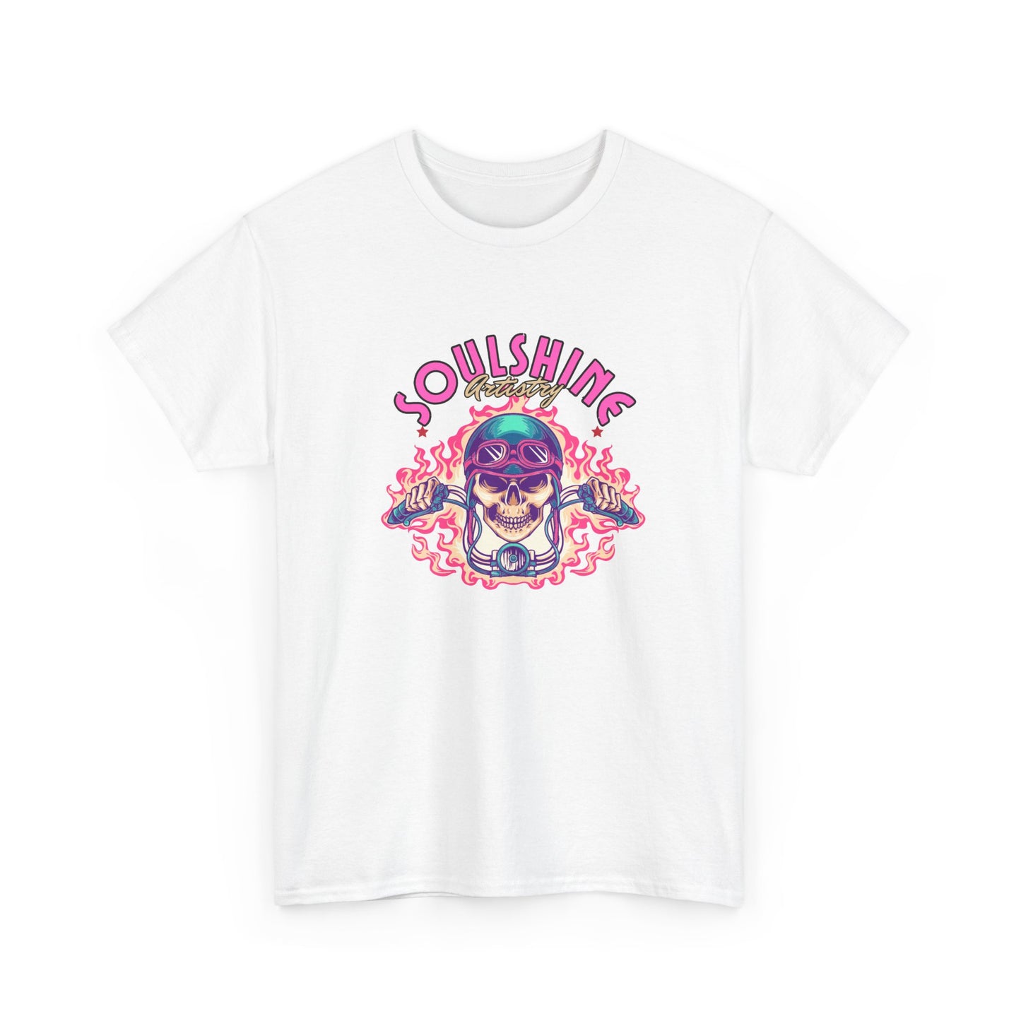 Soulshine Skull Tee — Retro Neon Skull Graphic T-Shirt