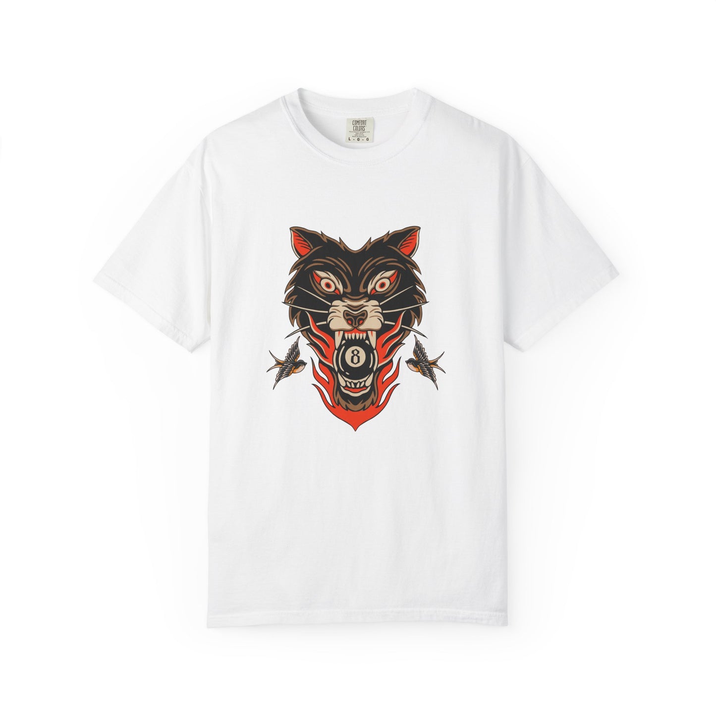 Wolf Skull T-Shirt — Vintage Unisex Tattoo Style Biker Graphic Tee