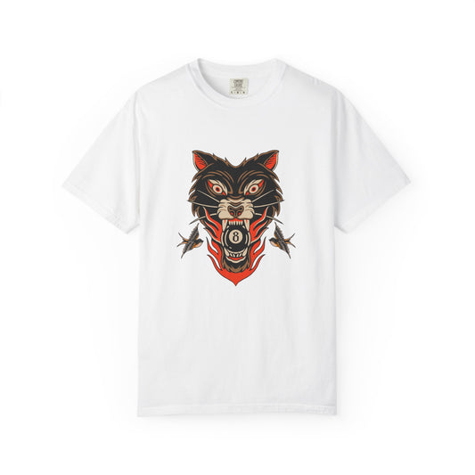 Wolf Skull T-Shirt — Vintage Unisex Tattoo Style Biker Graphic Tee