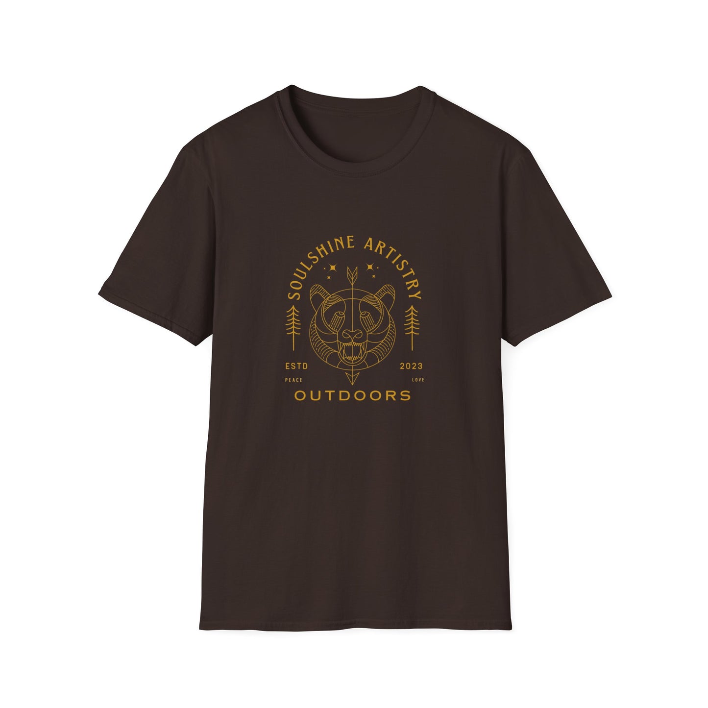 Outdoors SoulShine Artistry Graphic Tee — Vintage Nature Skull Design