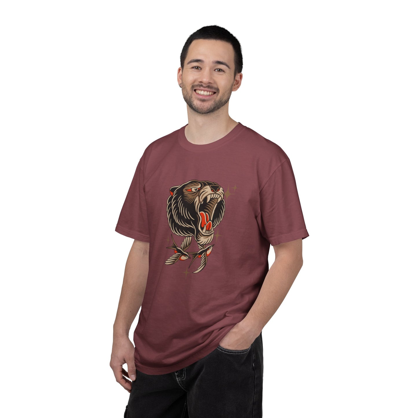 Roaring Bear Tattoo Tee — Unisex Graphic Animal T-Shirt
