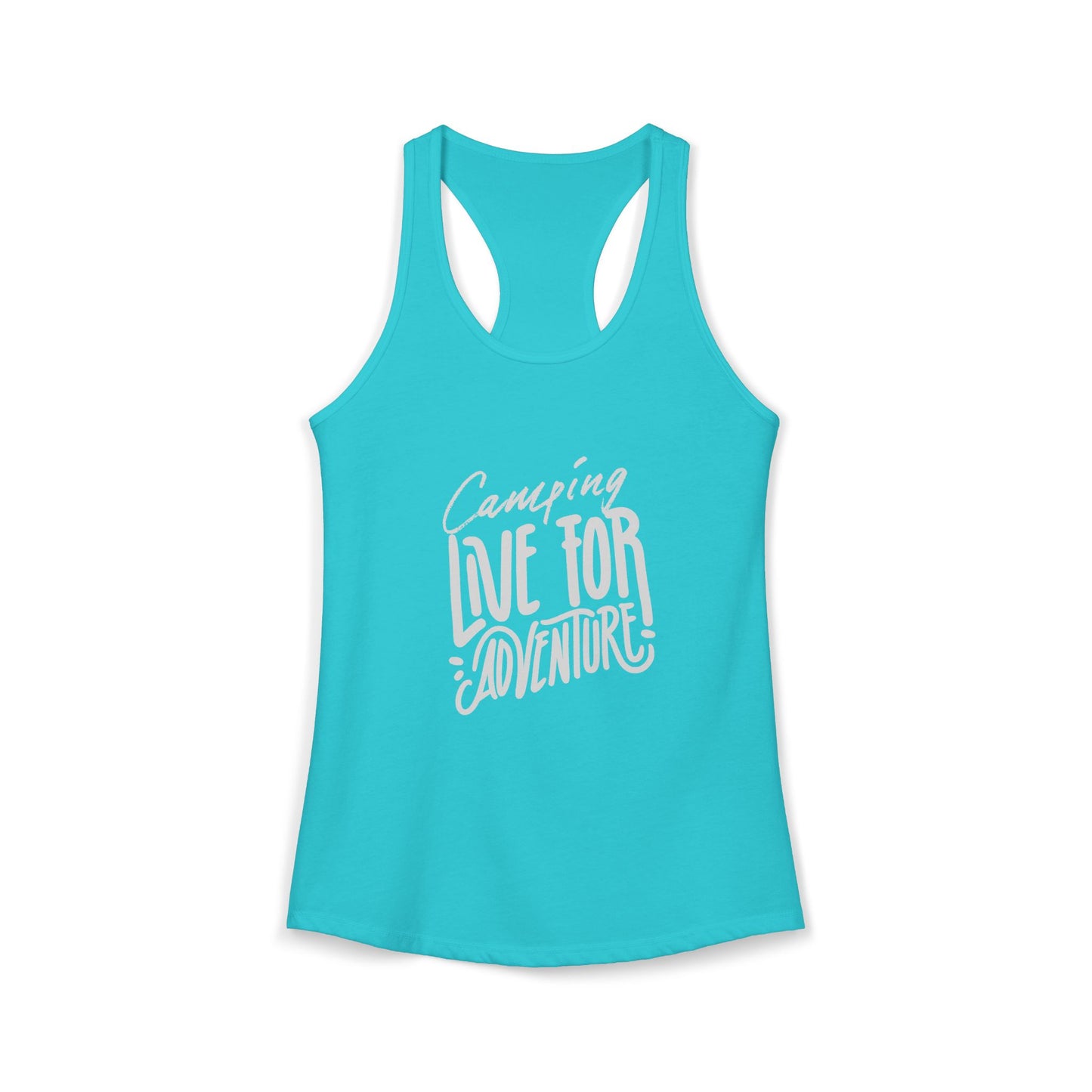 Women's Ideal Racerback Tank "Camping Live for Adventure"