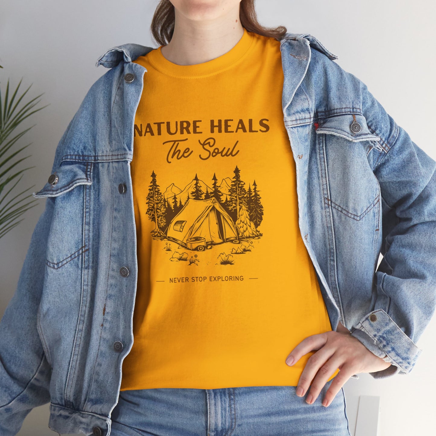 Nature Heals The Soul Camping Tee — Outdoor Camping Tent T-Shirt
