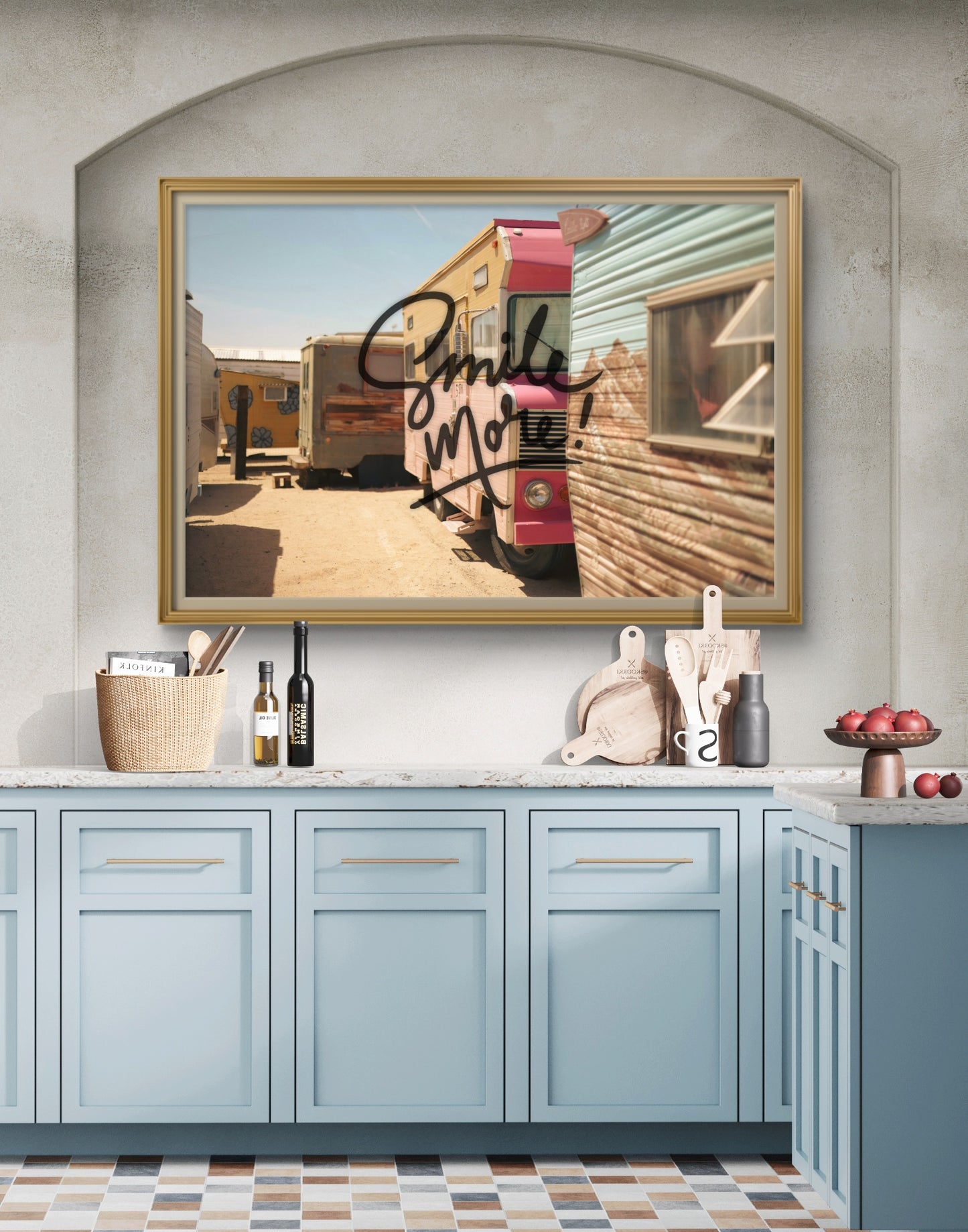 "Smile More" Art Print: Modern Wall Decor  (Digital Download)