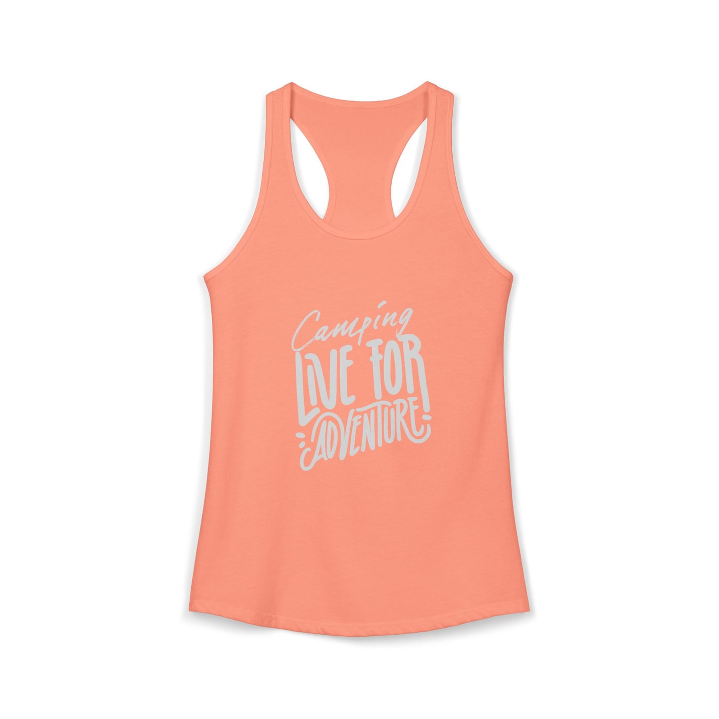 Women's Ideal Racerback Tank "Camping Live for Adventure"