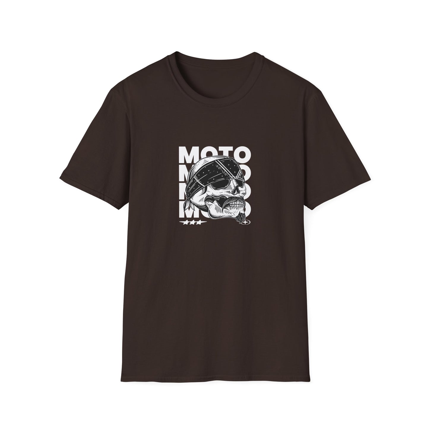 Moto Skull T-Shirt — Vintage Biker Skull Graphic Tee