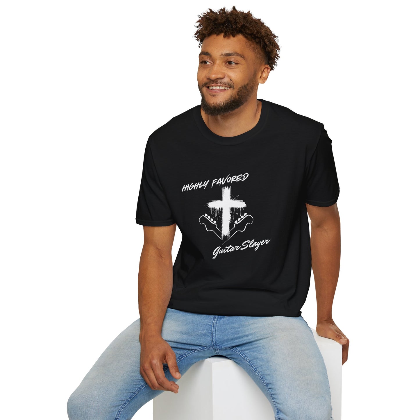 Guitar Slayer T‑Shirt — Rough Cross & Guitars Christian Rock Tee