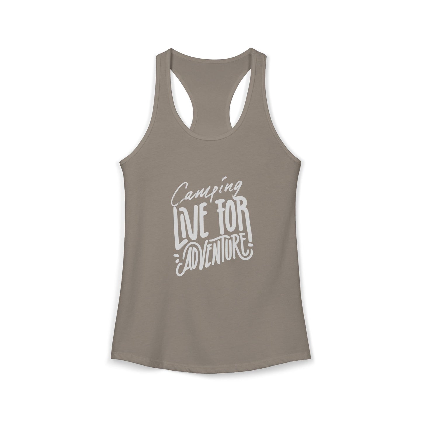 Women's Ideal Racerback Tank "Camping Live for Adventure"