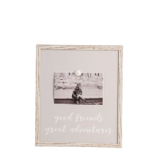 Good Friends Great Adventures White Magnet Frame