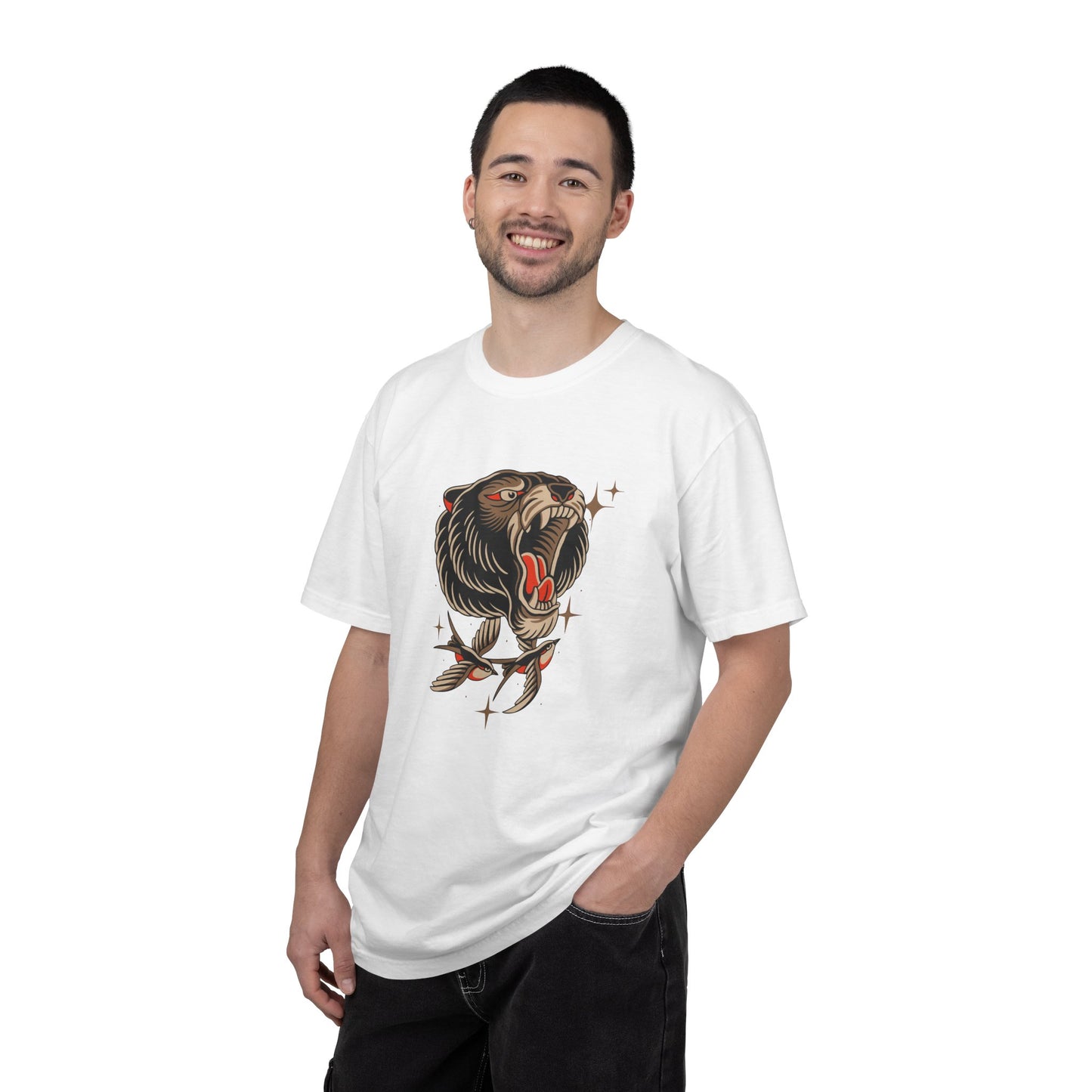 Roaring Bear Tattoo Tee — Unisex Graphic Animal T-Shirt