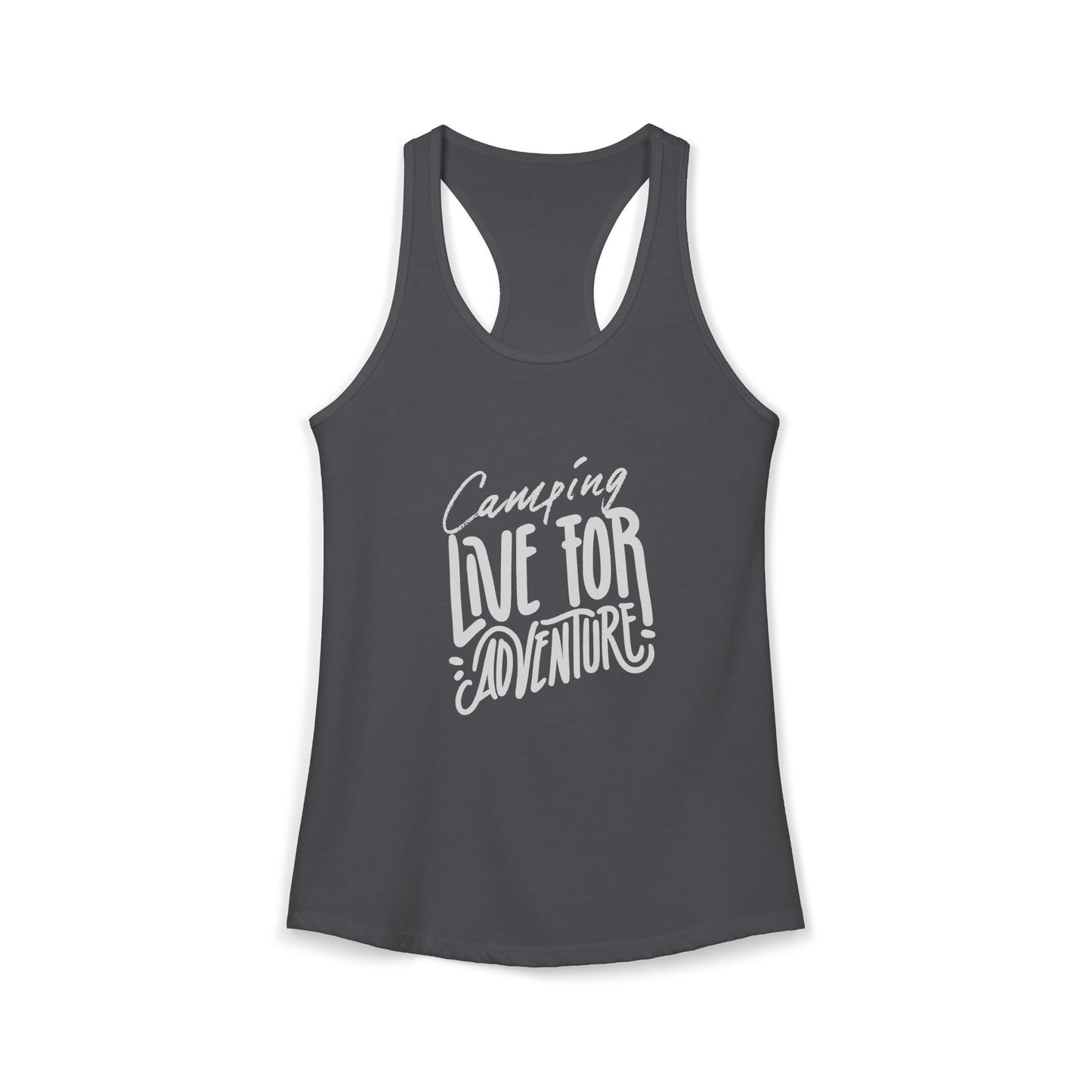 Women's Ideal Racerback Tank "Camping Live for Adventure"