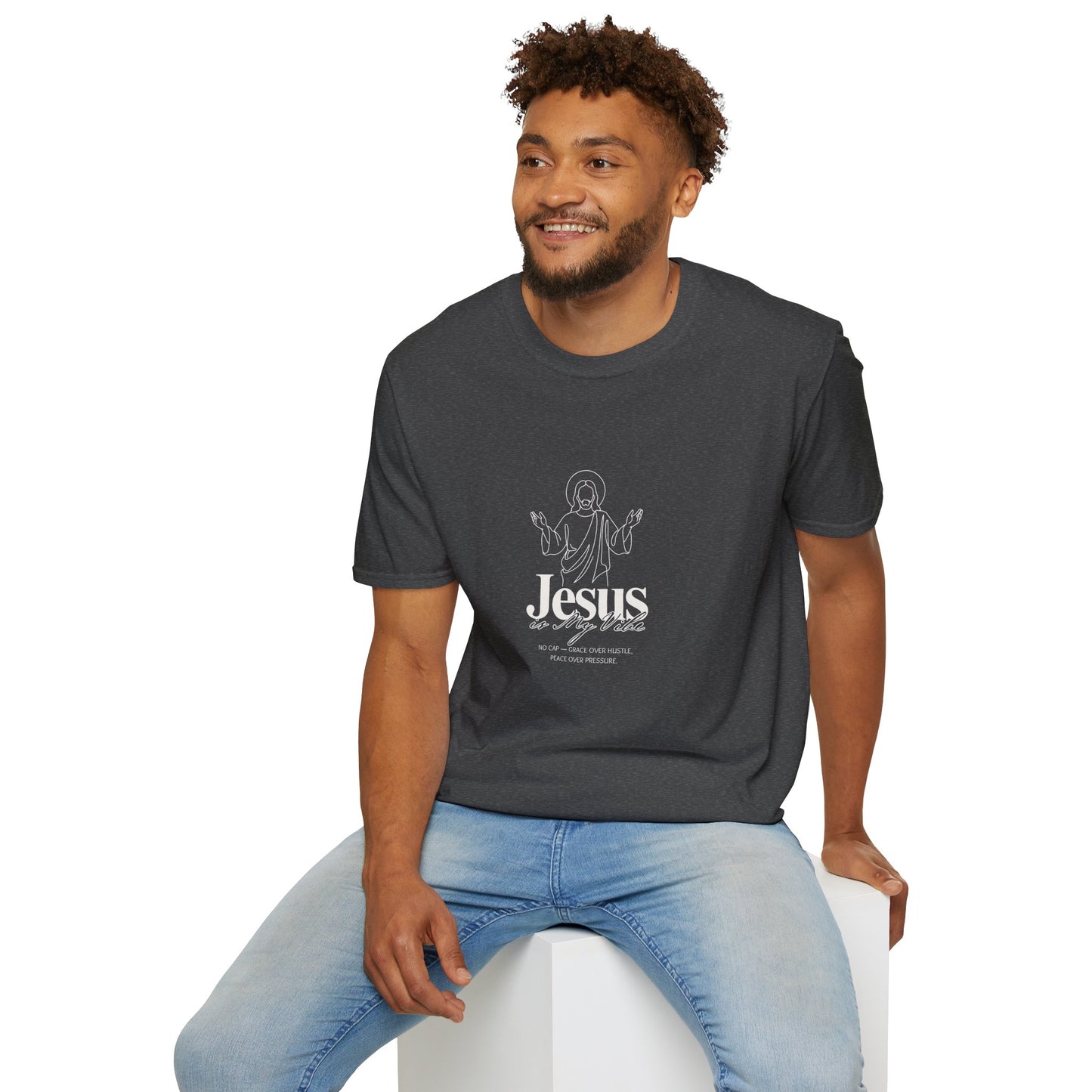 Jesus Line Art T-Shirt — Minimal Christian Faith Tee
