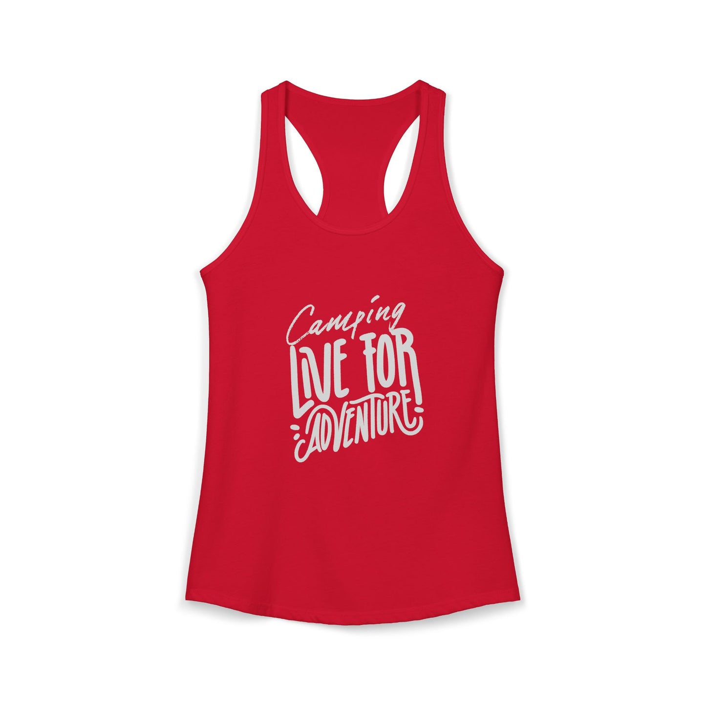 Women's Ideal Racerback Tank "Camping Live for Adventure"