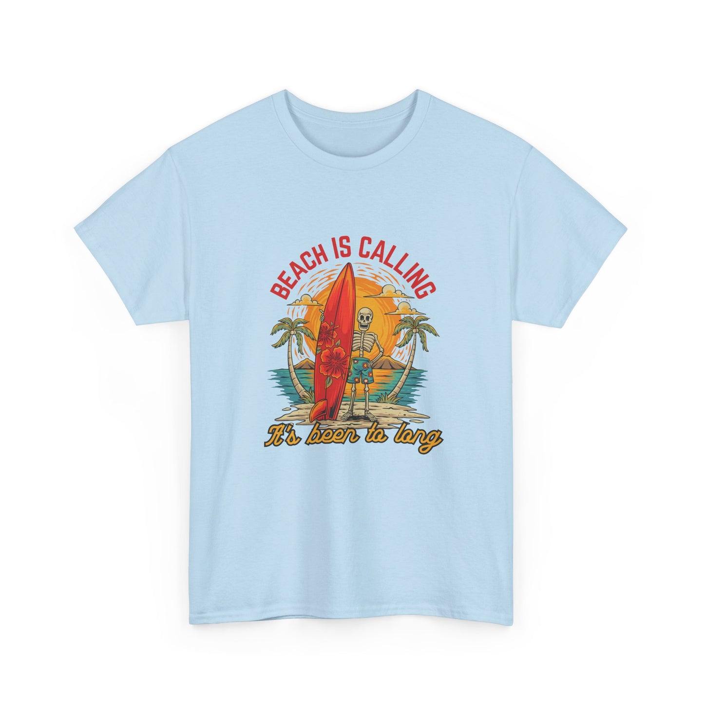 Beach Is Calling T-Shirt – Vintage Surf Skull Graphic Tee
