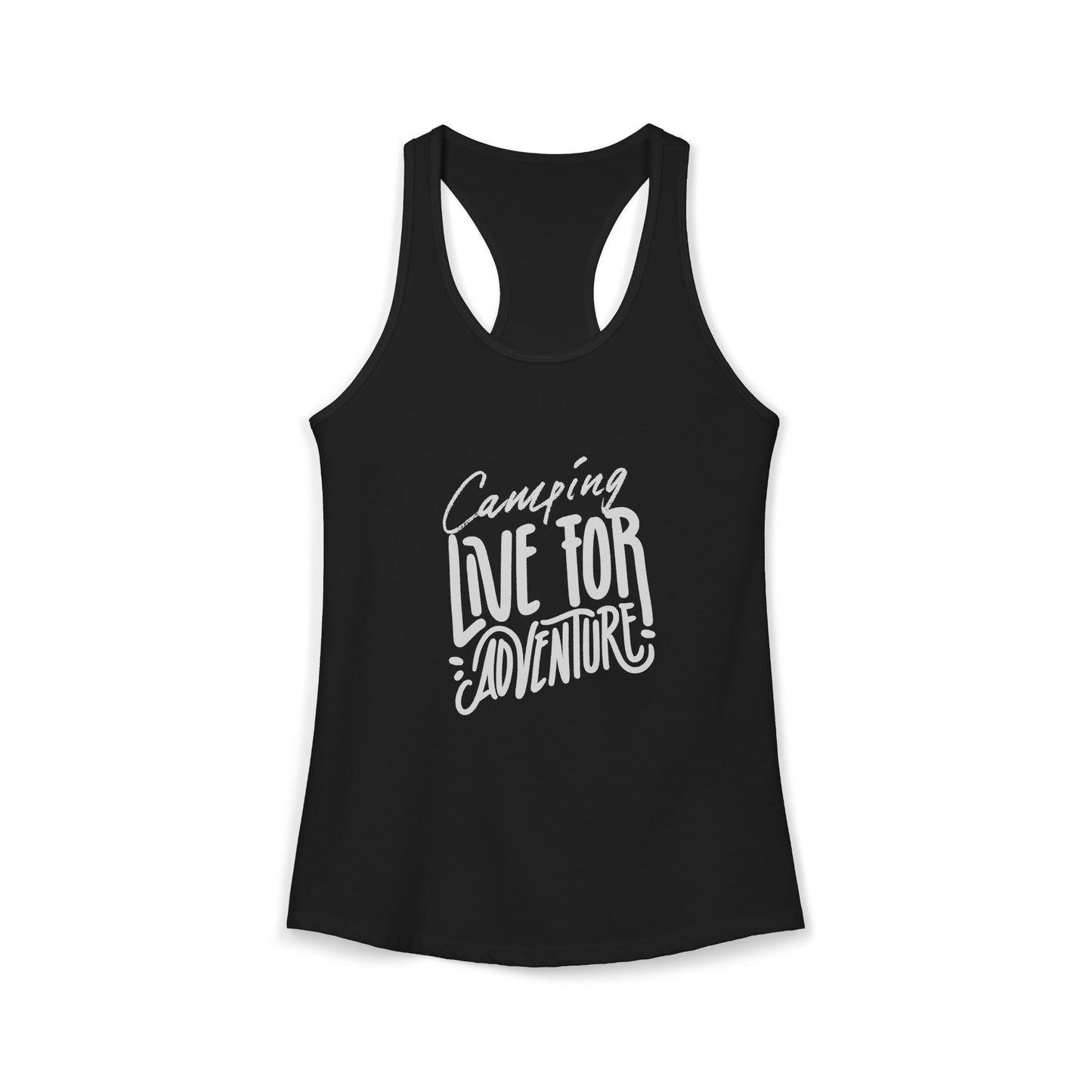 Women's Ideal Racerback Tank "Camping Live for Adventure"