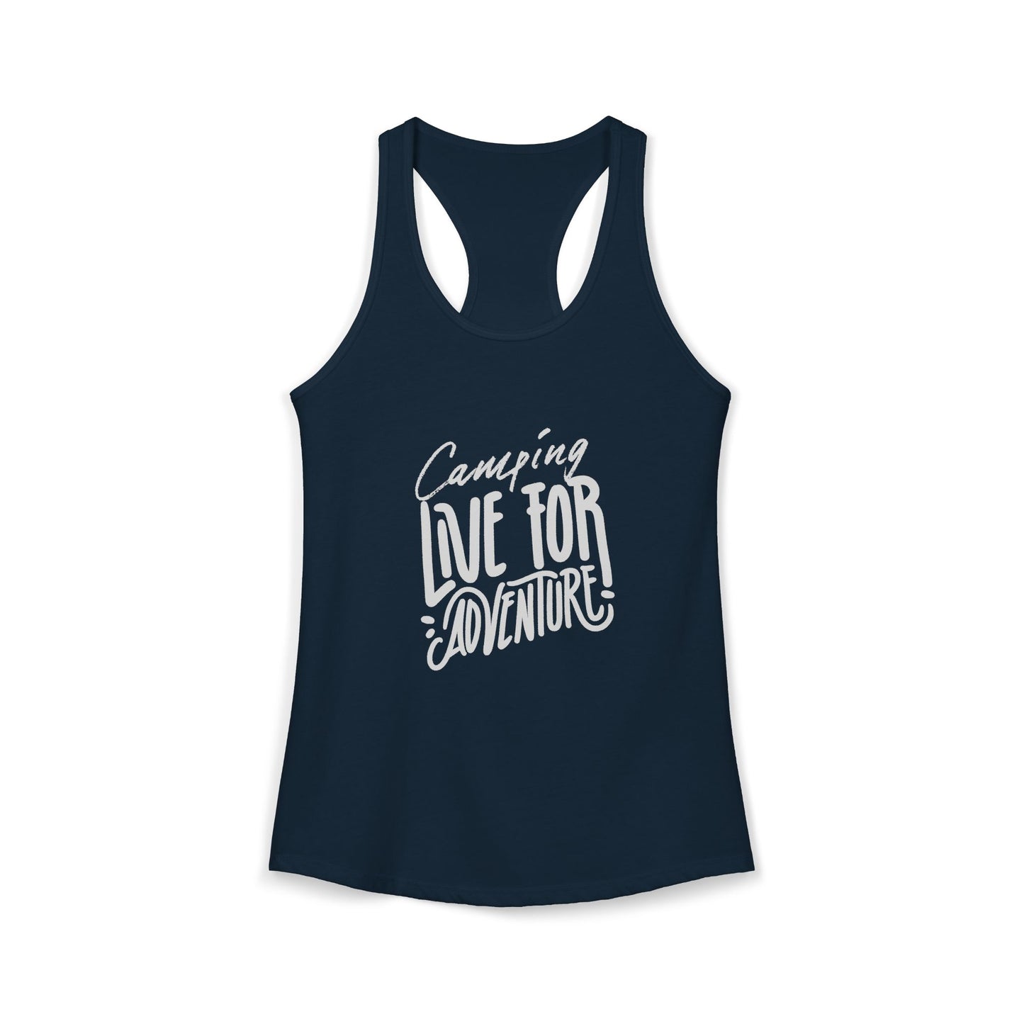 Women's Ideal Racerback Tank "Camping Live for Adventure"