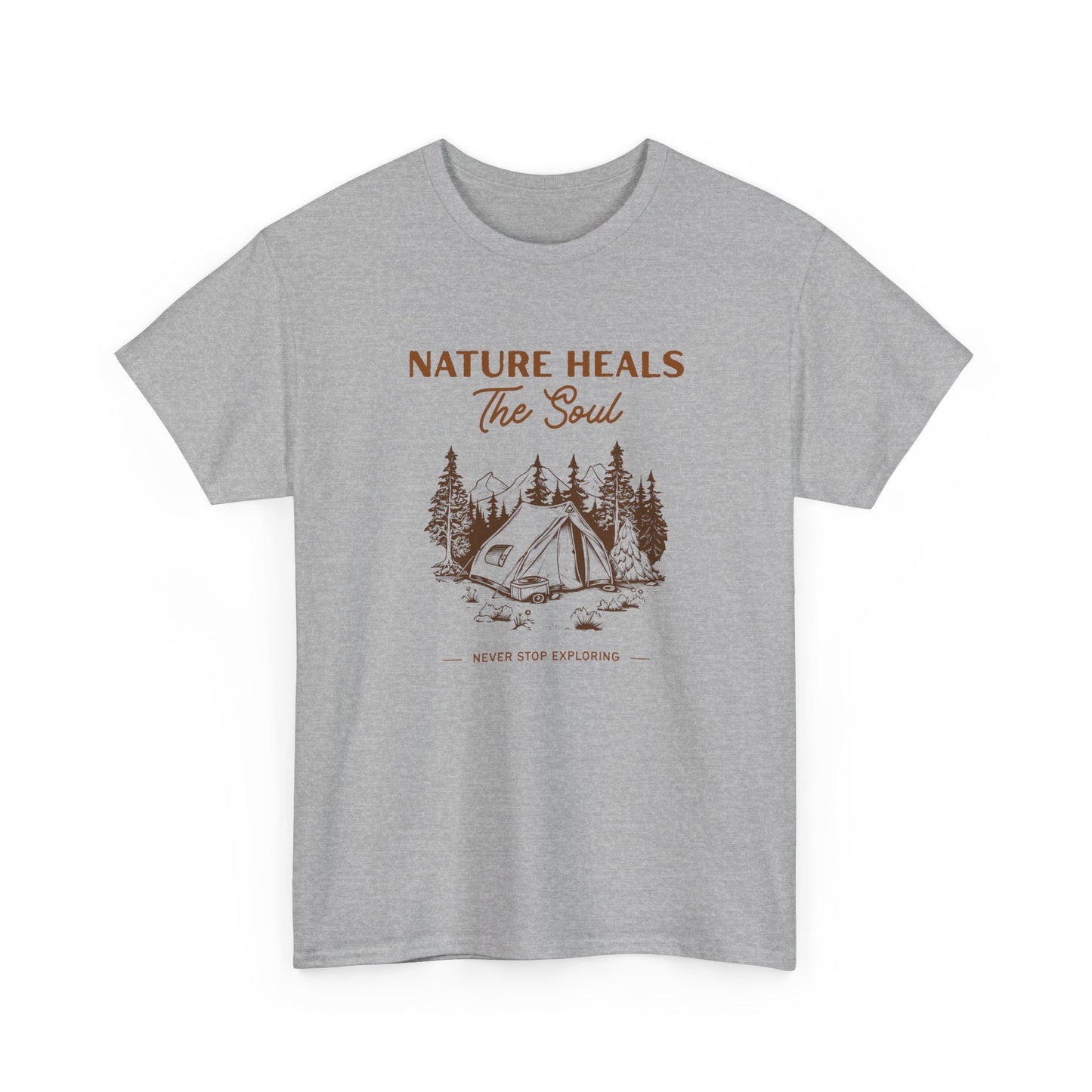 Nature Heals The Soul Camping Tee — Outdoor Camping Tent T-Shirt