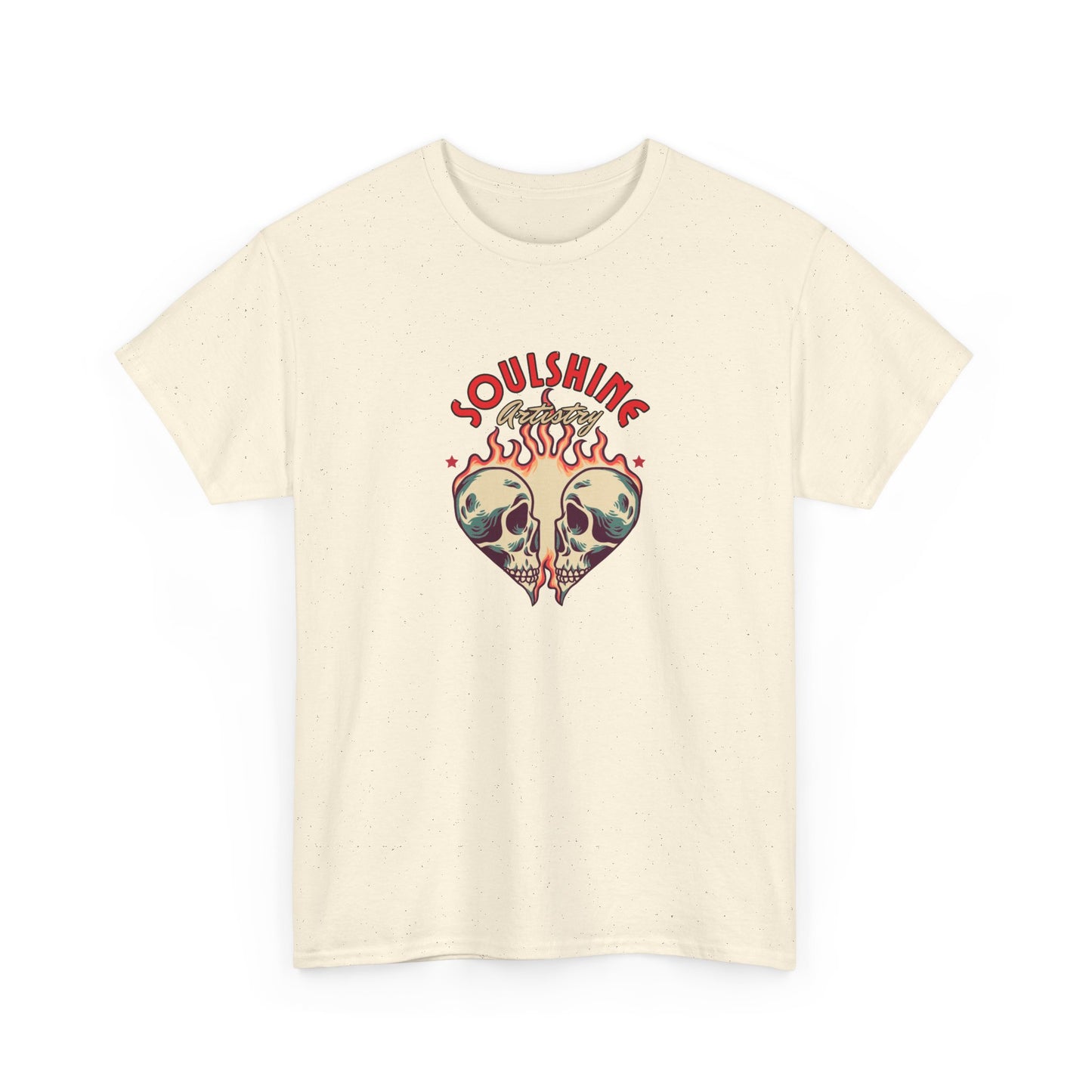 Soulshine Heart Graphic Tee — Vintage Skull Heart Healing Shirt